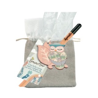 Fabric Bag and Owl Decoration
