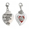 "HEART" Charms In Hypoallergenic Metal And Enamel