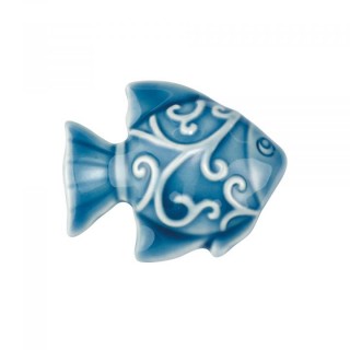"FISH" Porcelain Magnet Bleu