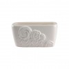Cachepot in Ceramica Con Rose A Rilievo