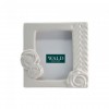 Ceramic Photo Frame With White Relief Roses