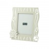 Perforated Metal Photo Frame With Roses - Ivory