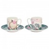 Set 2 Porcelain Coffee Cups With Soffio Decoration