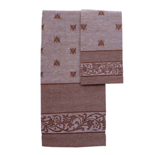 Pair Of Linen Blend Towels - Bees