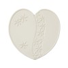 Heart Shaped Ceramic Trivet - White