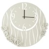 Perforated Metal Wall Clock With Roses