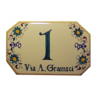 Hand decorated house number