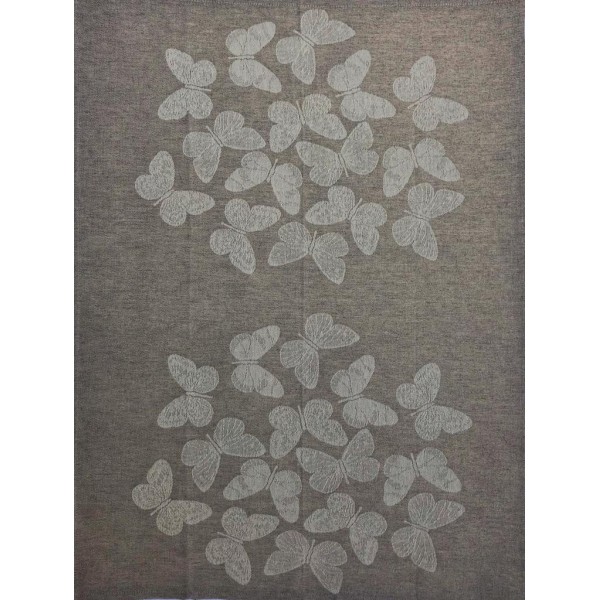 TeaTowel - Linen Blend - Row Color - Butterflies Decor