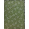 Tea Towel -Blend Linen - Green Color - Hearts decoration