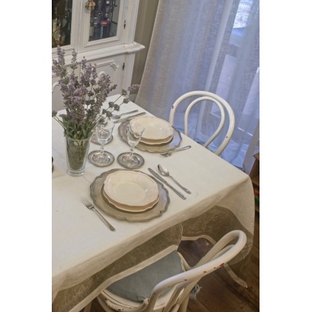 Pure Linen Tablecloth With...