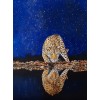 Leopardo -Dipinto Olio Su Cartone Telato