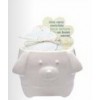Doggie Cachepot With Placeable Paper - White